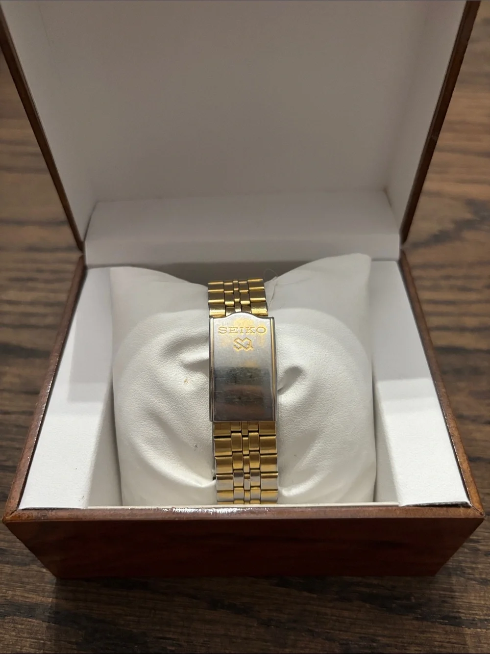 Seiko Gold Tone Digital Alarm Chronograph Watch